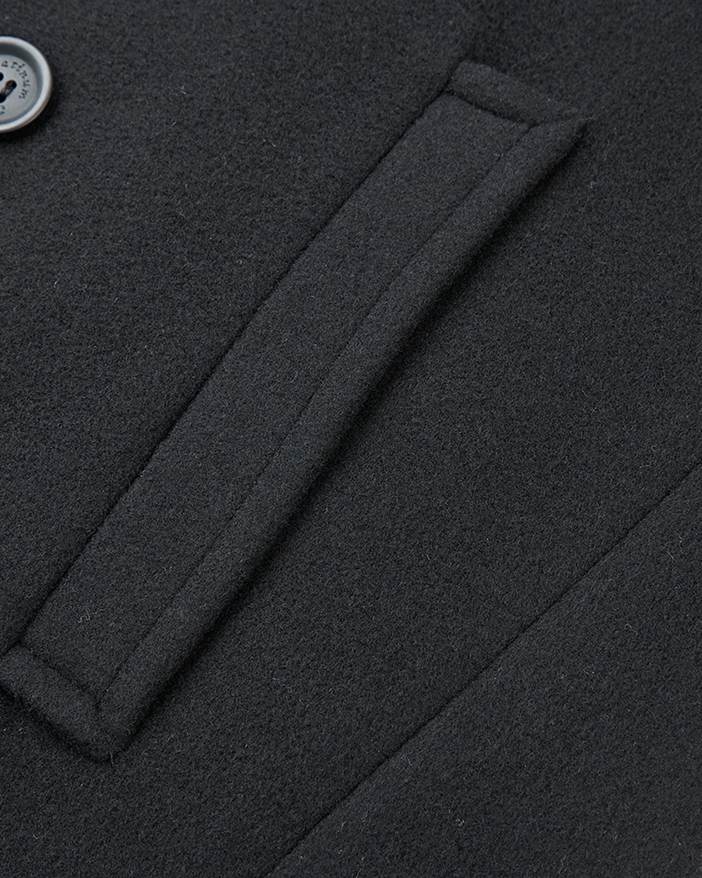 Black Double Breasted Wool Cashmere Long Overcoat