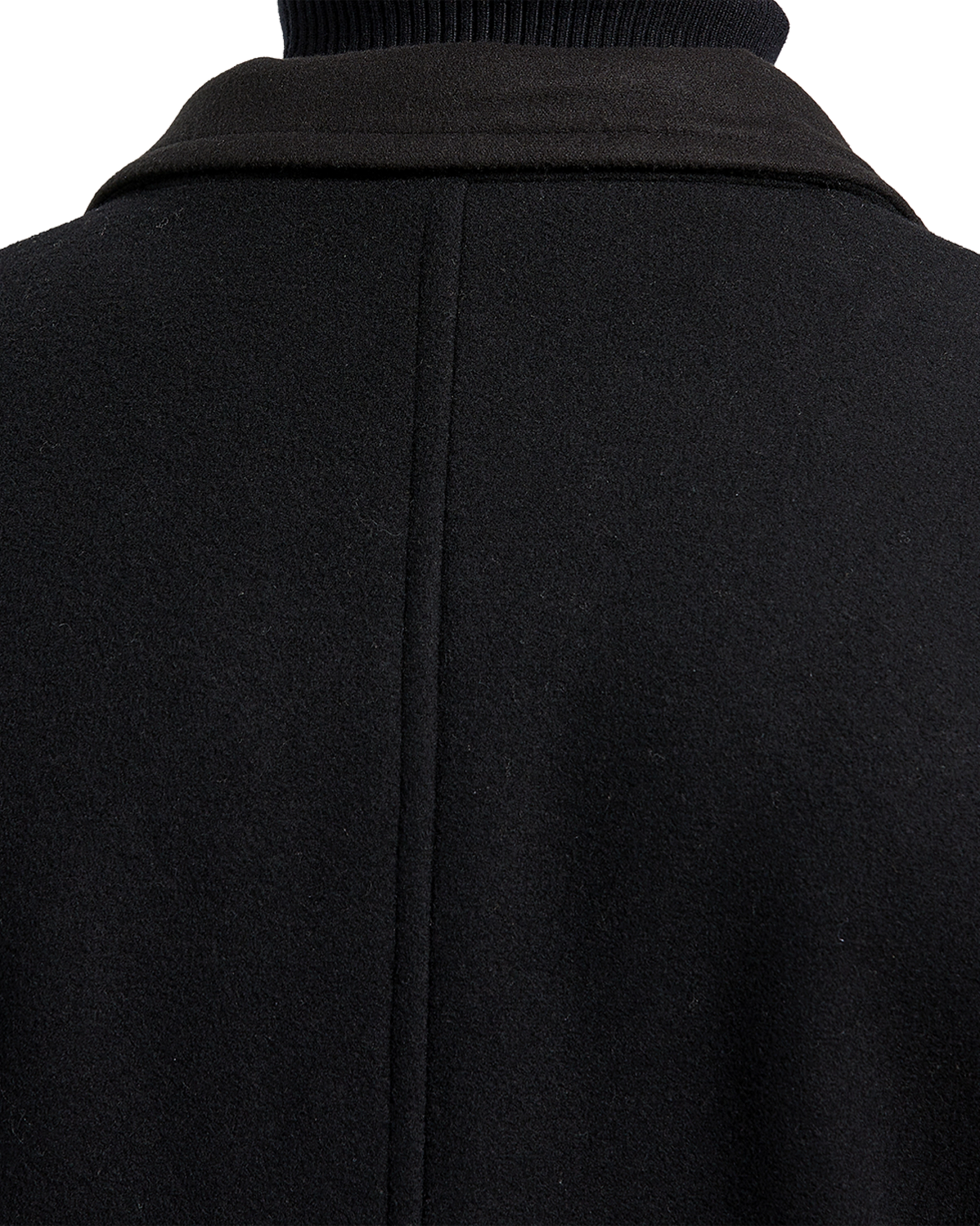 Black Double Breasted Wool Cashmere Long Overcoat - The Platinum Tailor