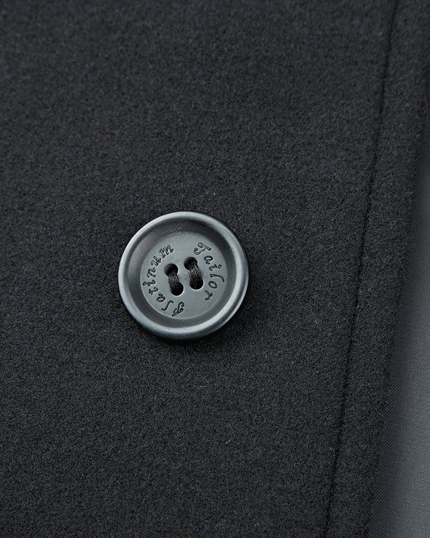Black Long Wool Cashmere Overcoat Hidden Buttons - The Platinum Tailor