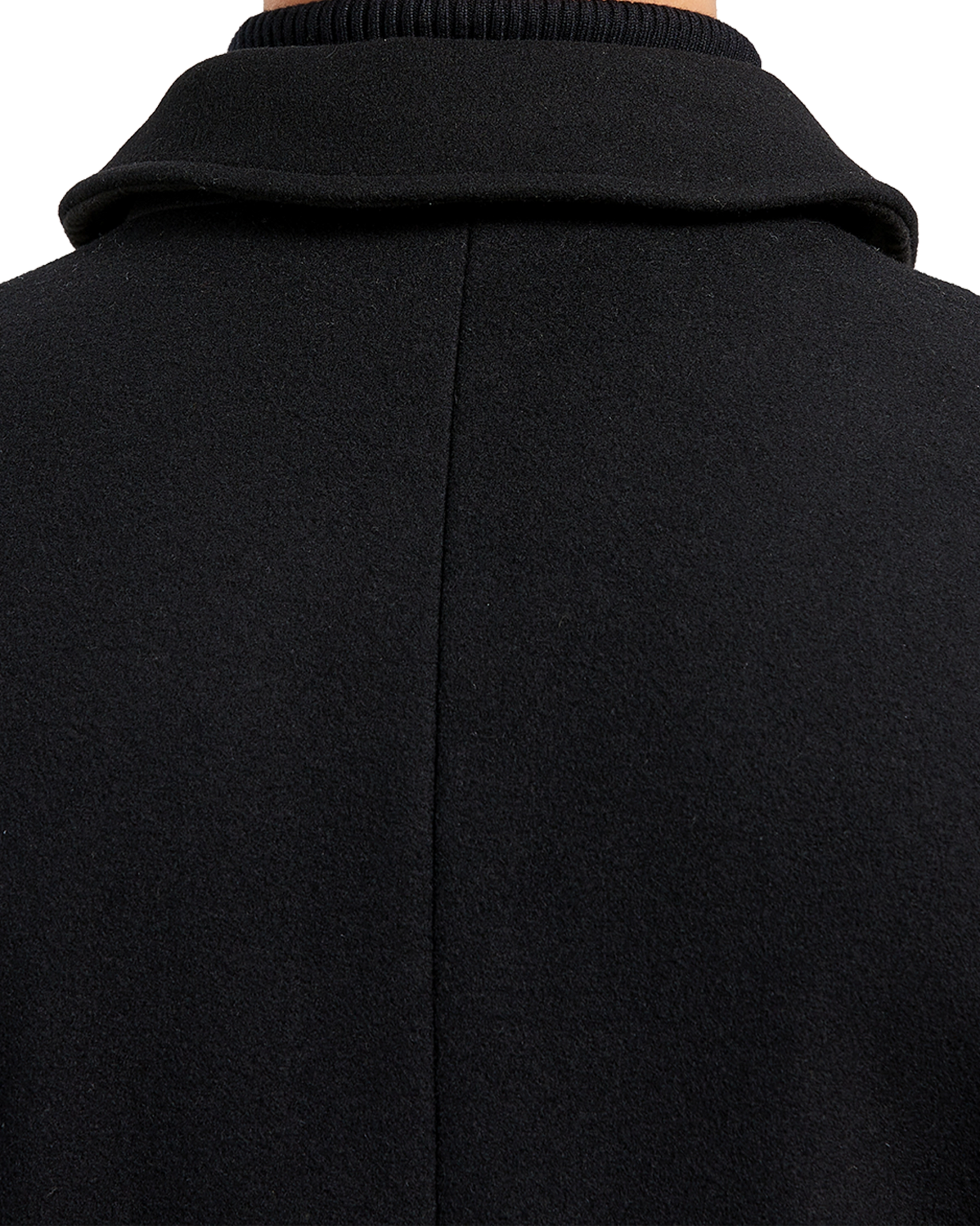 Black Long Wool Cashmere Overcoat Hidden Buttons - The Platinum Tailor