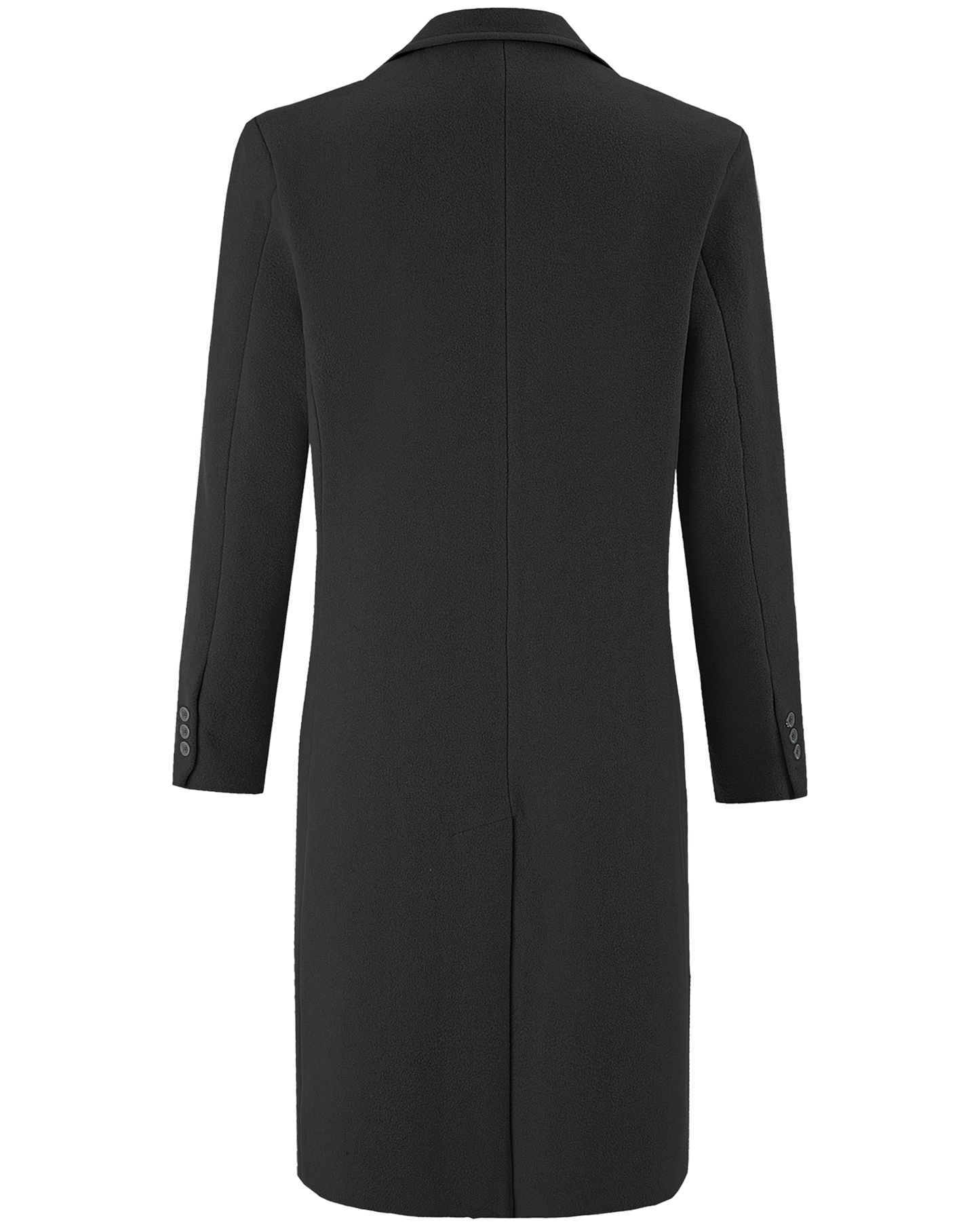Black Wool Cashmere Bond Overcoat Red Lining - The Platinum Tailor