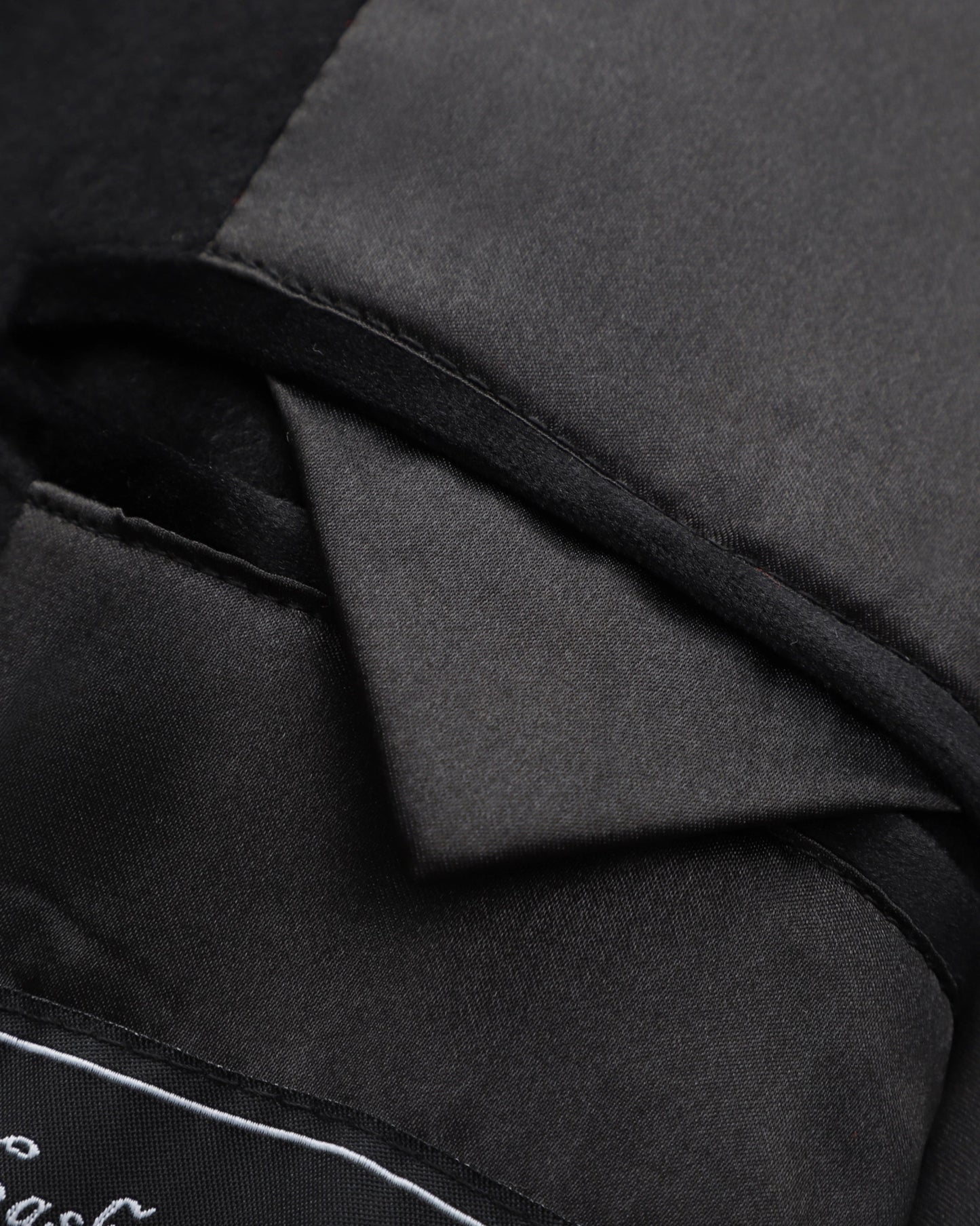 Black Wool Cashmere Covert Overcoat With Black Lining - The Platinum Tailor