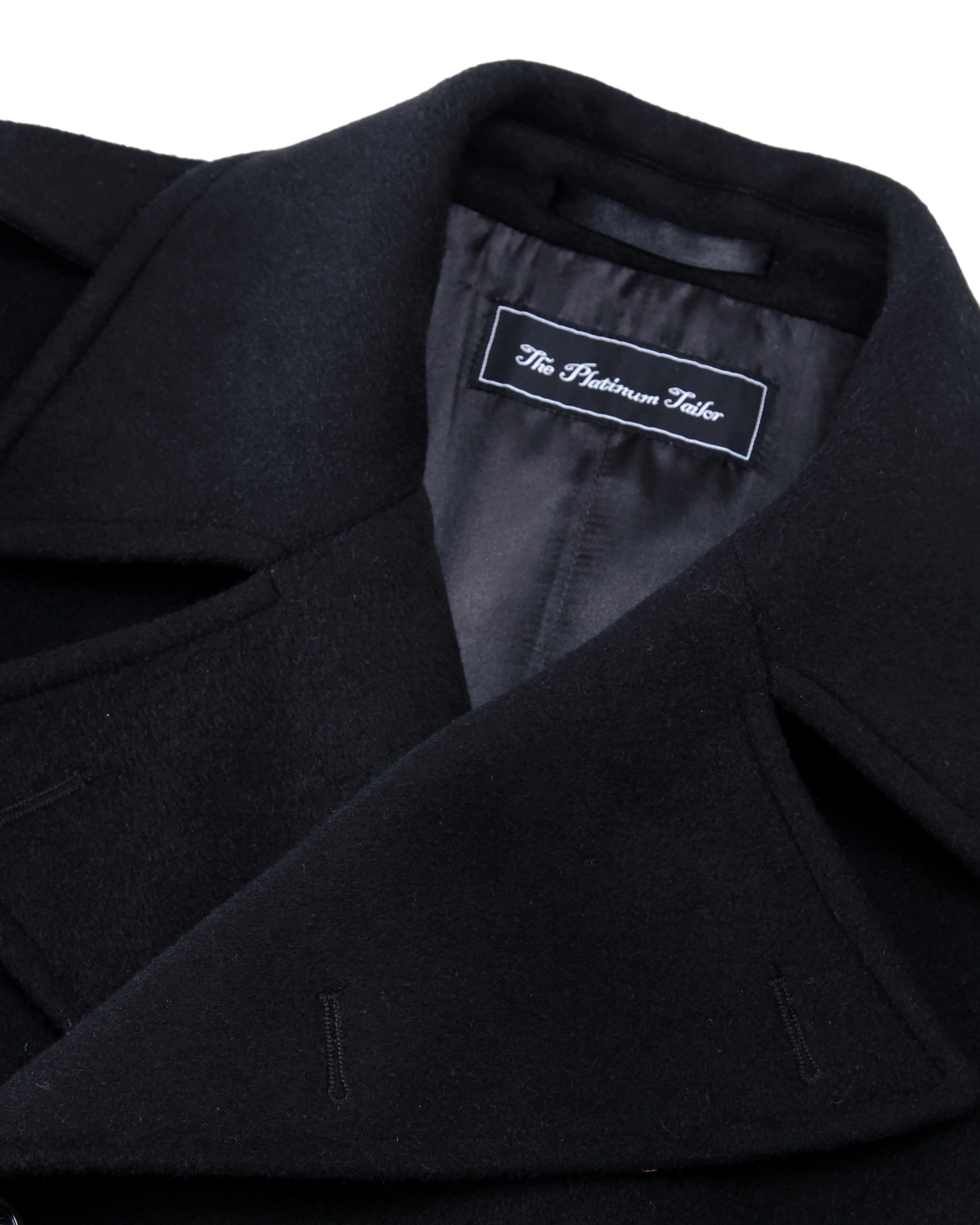 Black Wool Cashmere Greatcoat - The Platinum Tailor
