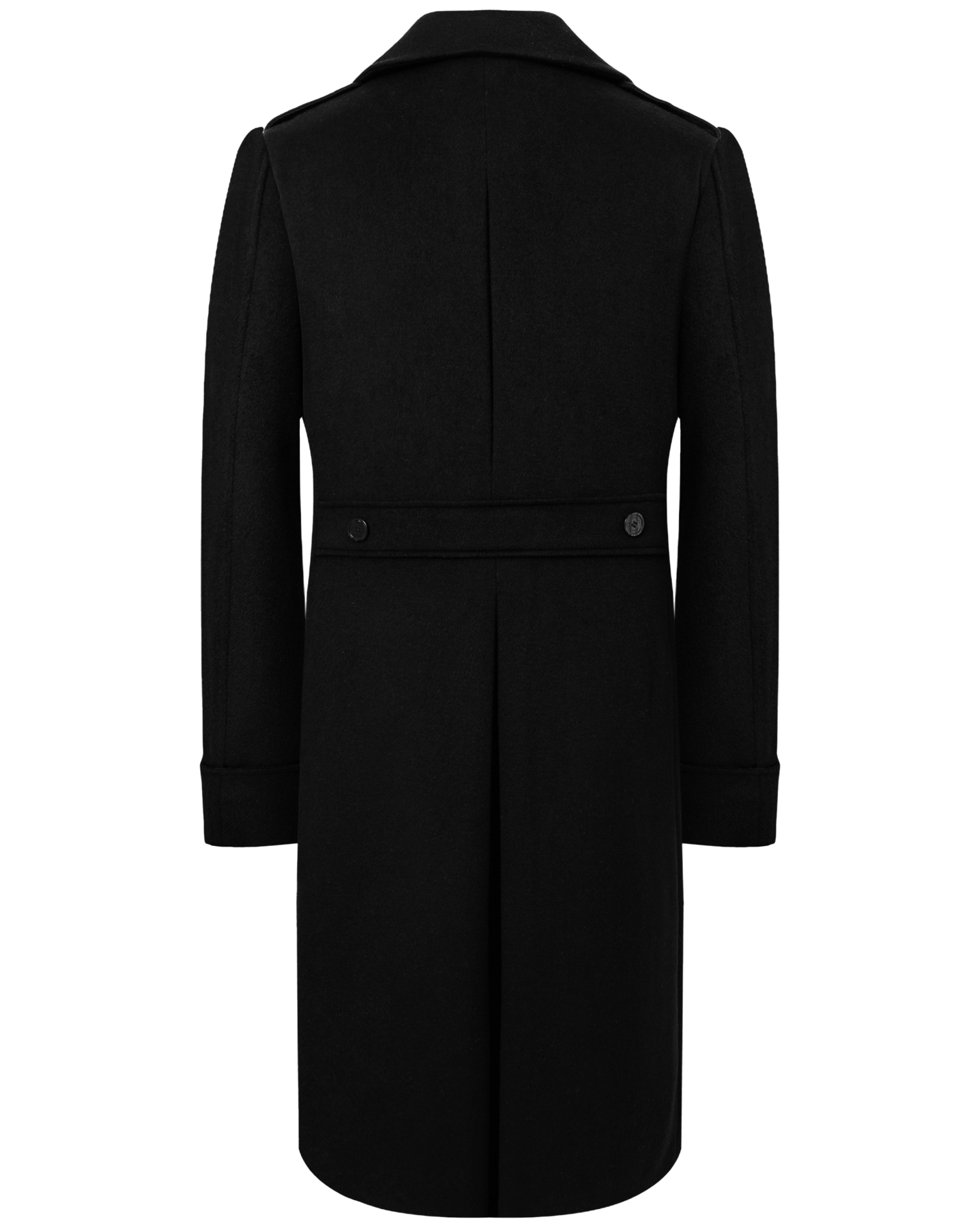 Black Wool Cashmere Greatcoat - The Platinum Tailor