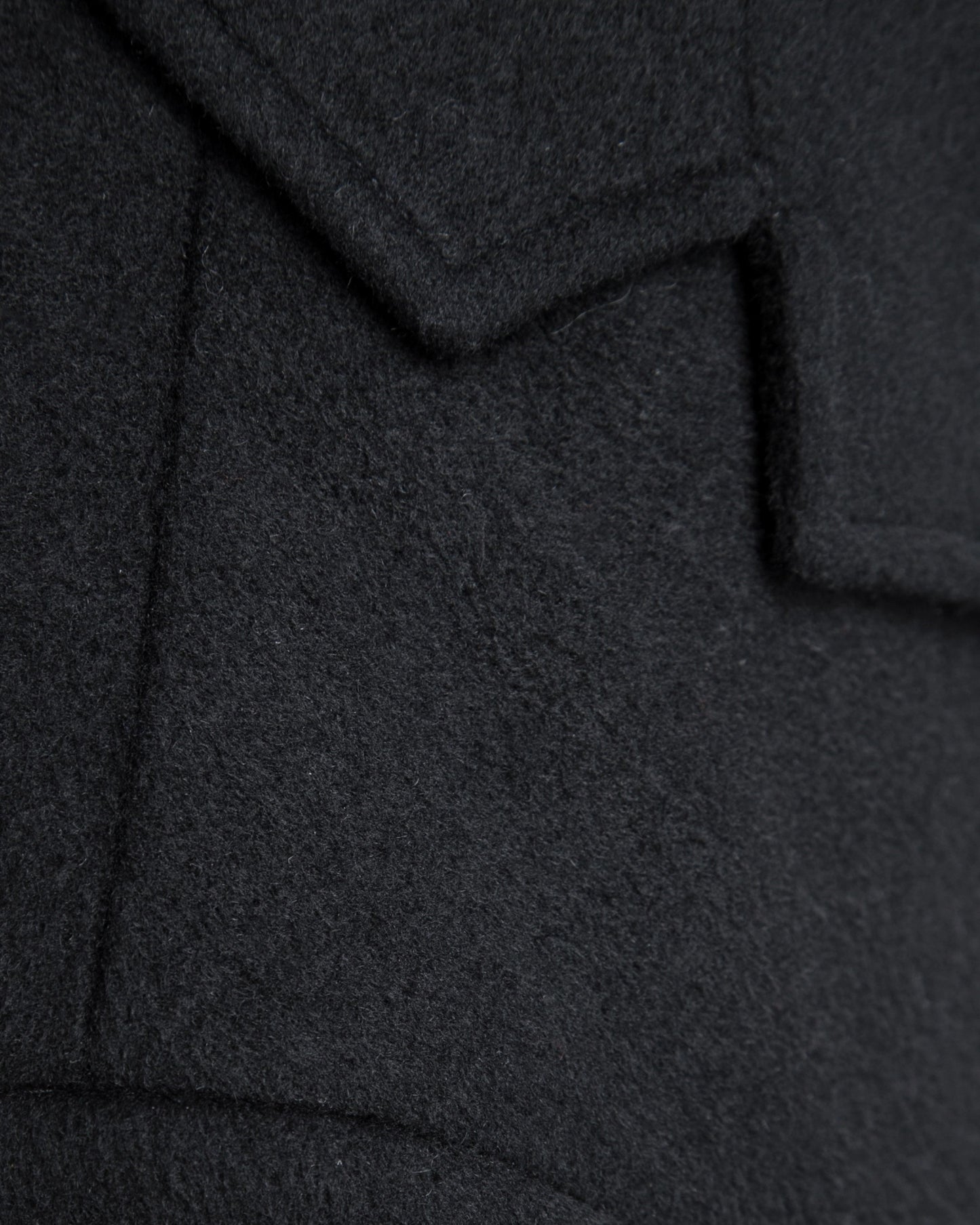 Black Wool Cashmere Long Overcoat - The Platinum Tailor