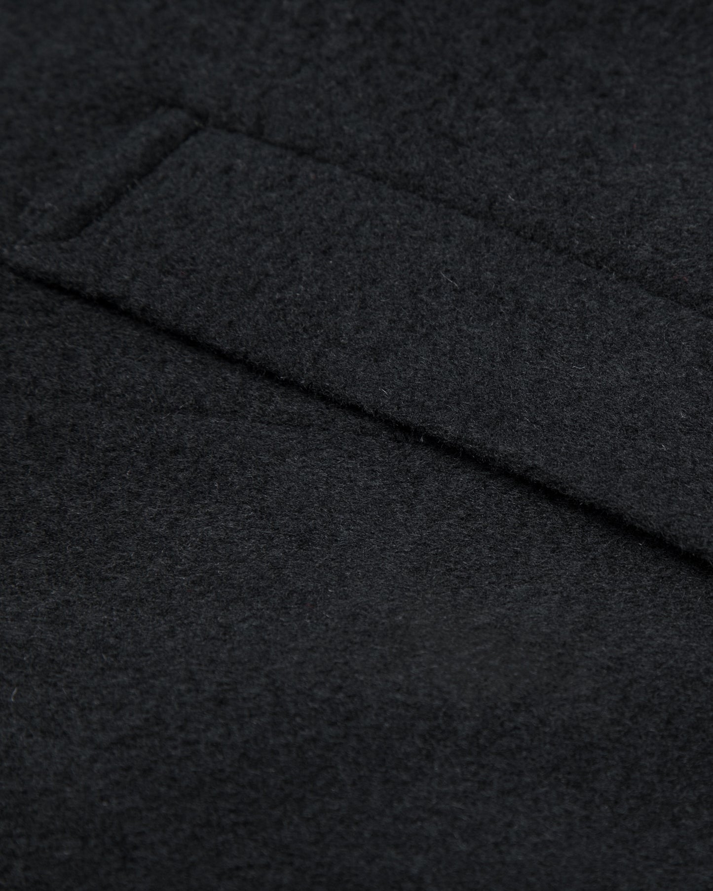 Black Wool Cashmere Long Overcoat