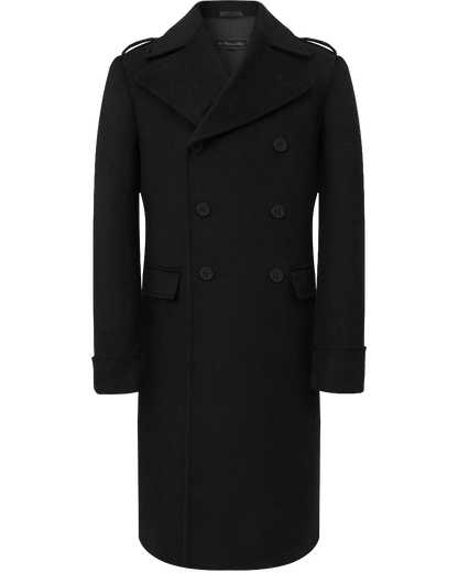 Black Wool Cashmere Greatcoat