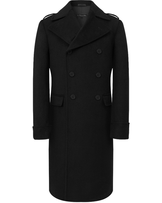 Black Wool Cashmere Greatcoat