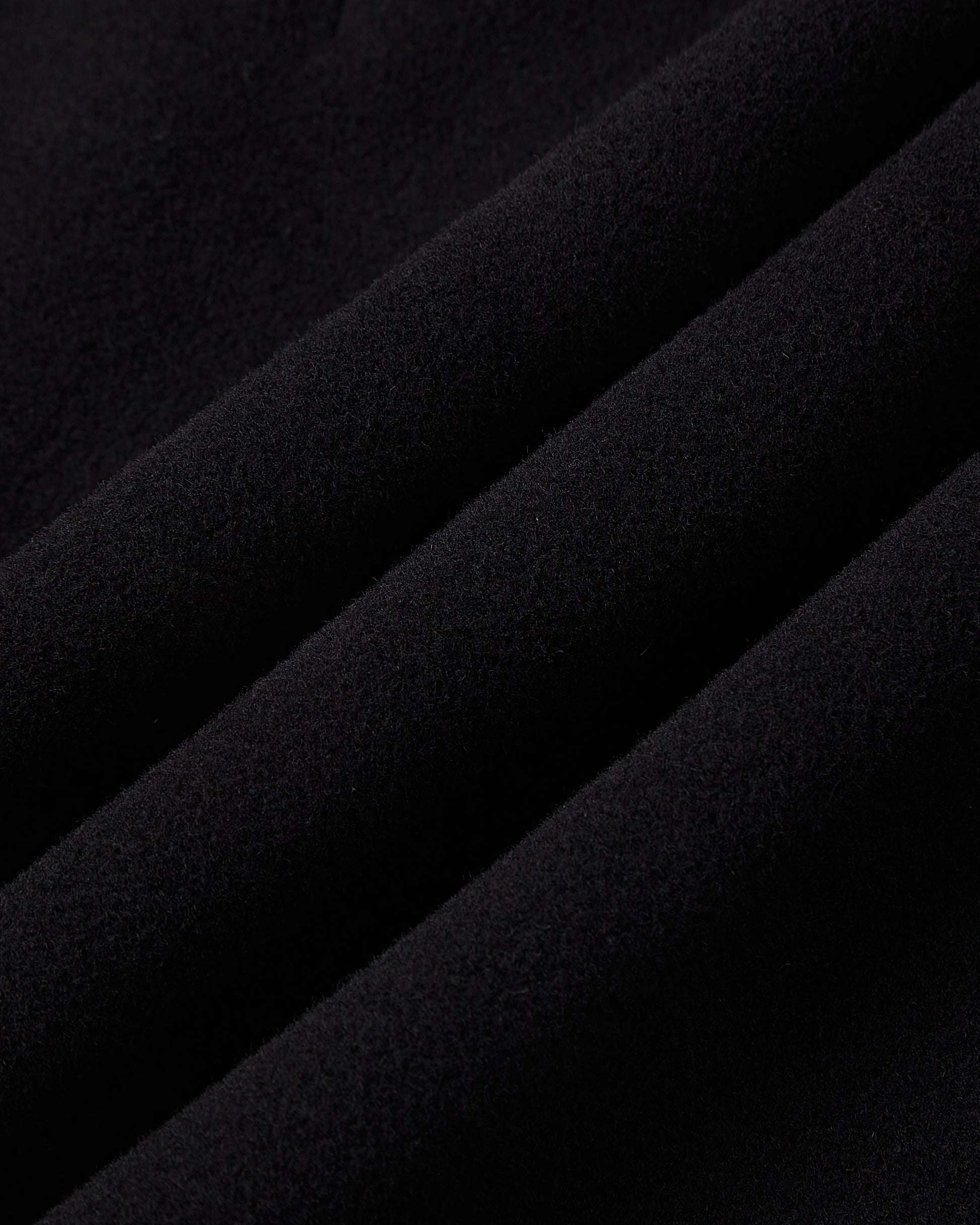 Close up of the soft black wool cashmere cloth