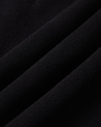 Close up of the soft black wool cashmere cloth