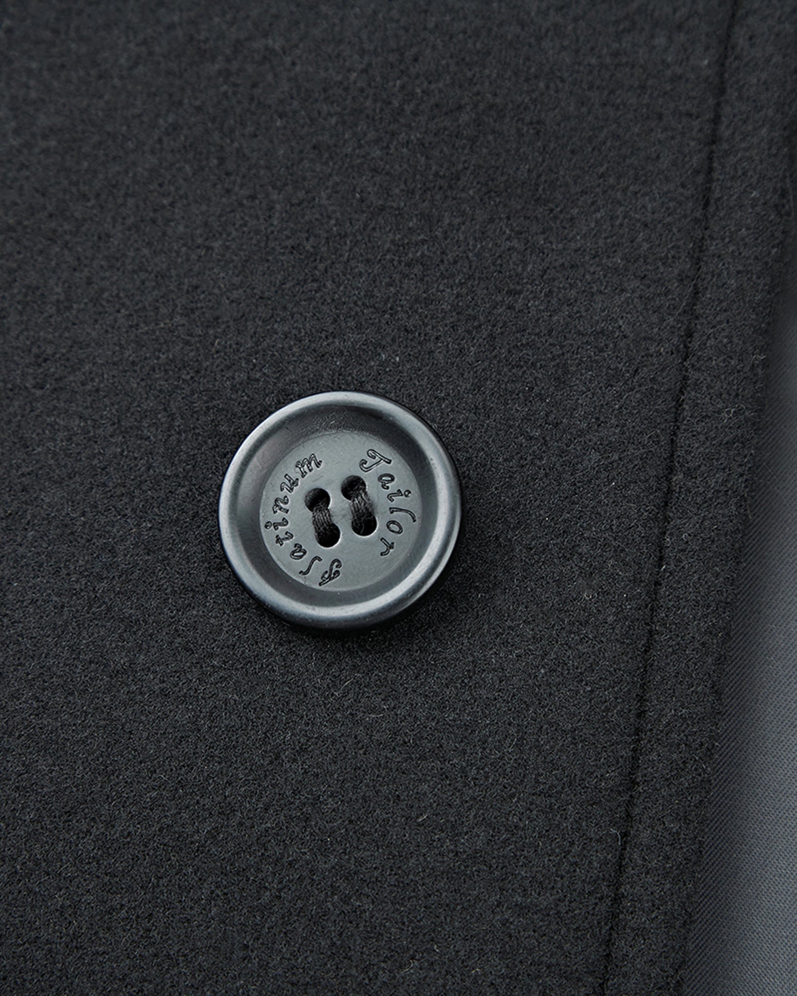 Black Long Wool Cashmere Overcoat Hidden Buttons - The Platinum Tailor