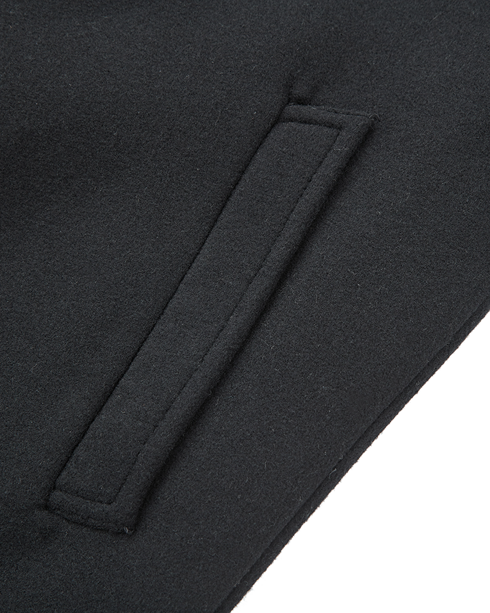 Black Long Wool Cashmere Overcoat Hidden Buttons - The Platinum Tailor