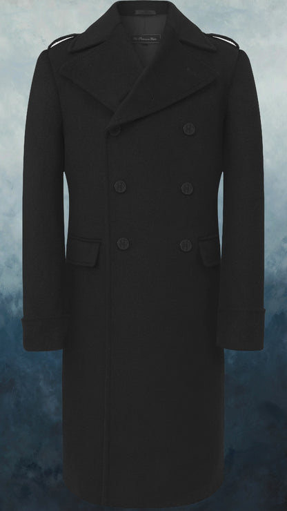 Black Wool Cashmere Greatcoat
